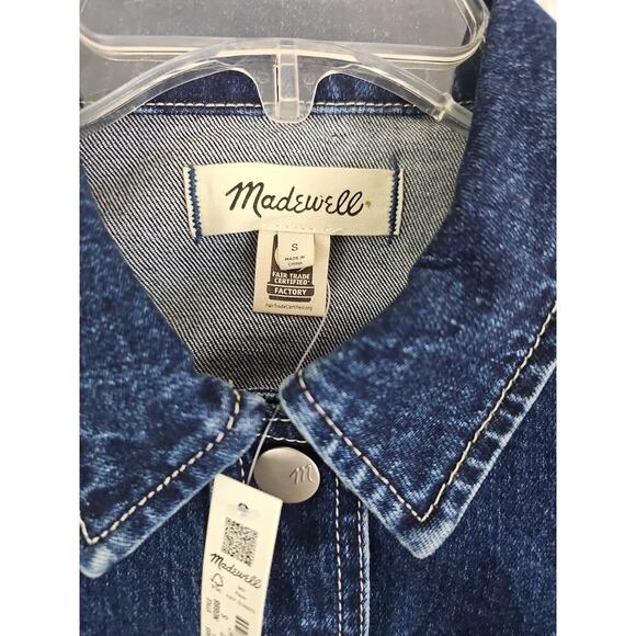 MADEWELL ~Woman Size S~ Blue Denim Vest Button-Up, Pockets NWT. - Picture 11 of 13